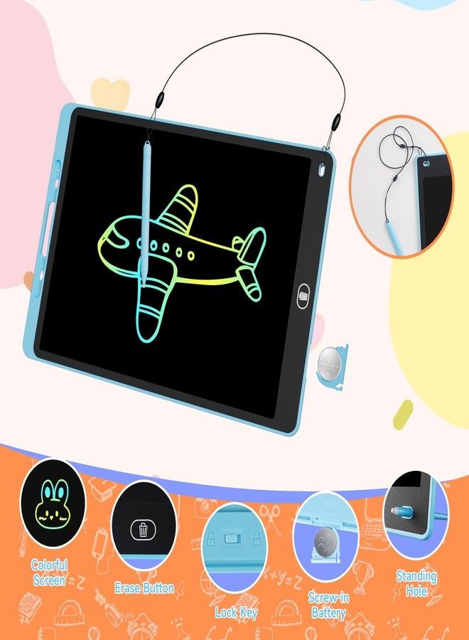Electight 3 Pack 12 Inch LCD Writing Tablet, Colorful Drawing Tablet for Kids, Eye Care Doodle Board with Lock and Erase FUNC, Birthday Gifts Toys for 3-8 Years Old Boys(Blue, Pink, Purple) - Image 2